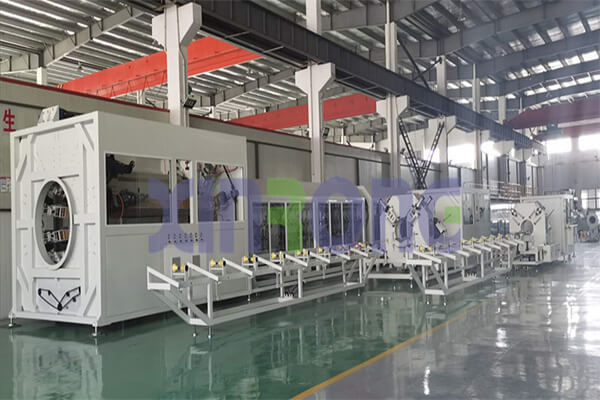 PE pipe extrusion lines in our factory