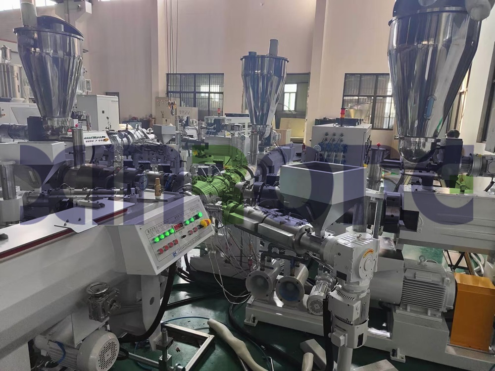 Sustainable development of PVC pipe production line