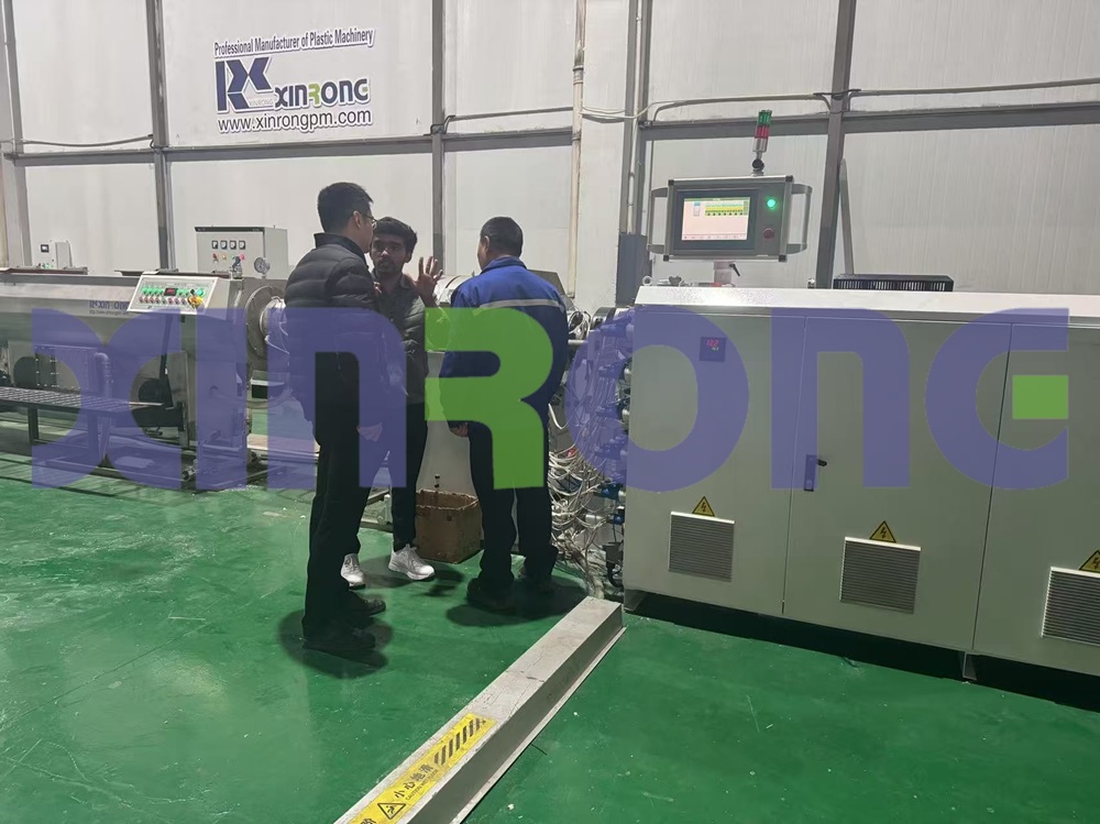 Foreign customers visit our company to exchange and learn about the OPVC production line, and explore new opportunities for technical cooperation together